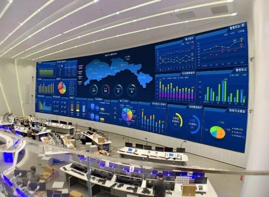 SMD1010 P1.25mm Innenmiet gekurvt führte Anzeige RGB für Control Center