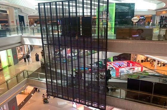Transparenter Glasbleischirm HD P3.91mm 1R1G1B führte Mesh Video Wall ISO9001