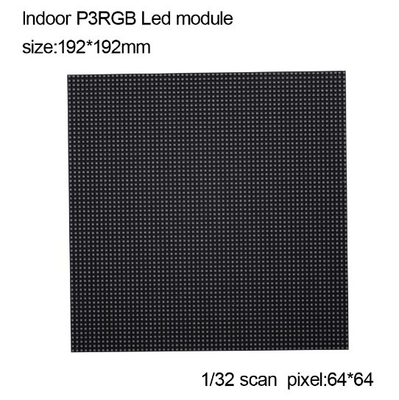 Farbenreicher Innen-SMD2121 LED Bildschirm der LED-Matrixbaugruppen-192x192mm 64x64pixel P3