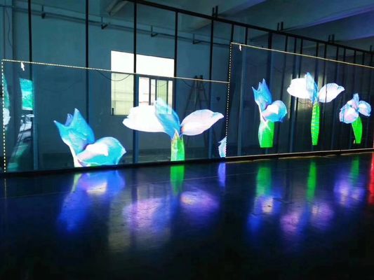 Hochtransparenter transparenter Glas-LED-Bildschirm mit weitem Betrachtungswinkel und geringem Stromverbrauch für den Innen- und Außenbereich
