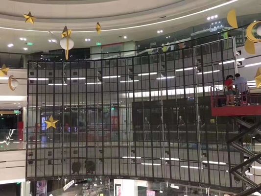 Hochtransparenter transparenter Glas-LED-Bildschirm mit weitem Betrachtungswinkel und geringem Stromverbrauch für den Innen- und Außenbereich