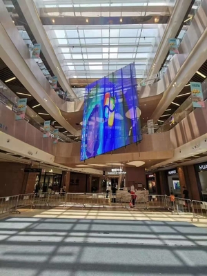 Wand-/Decken-/Bodenmontierter transparenter LED-Bildschirm für den Innen-/Außenbereich