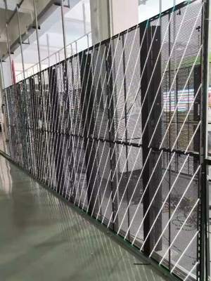 Leichter, hochauflösender LED-Bildschirm aus transparentem Glas mit großem Betrachtungswinkel