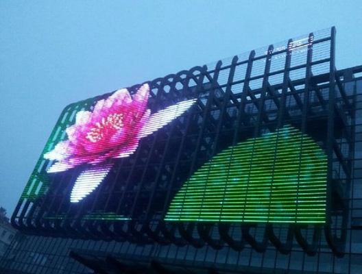 Breites Farbspektrum, leichtes LED-Display aus transparentem Glas
