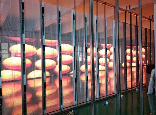 Breites Farbspektrum, leichtes LED-Display aus transparentem Glas