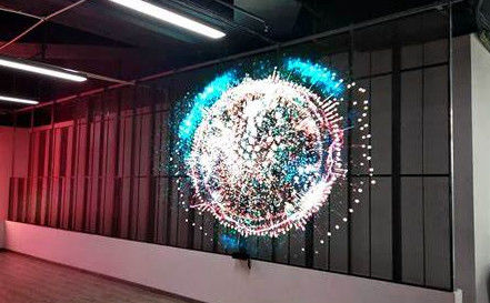 Einfache Wartung 75% transparenter Glas-LED-Bildschirm mit langer Lebensdauer