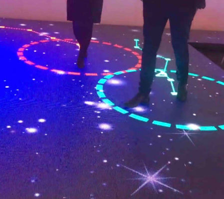 DMX-Steuerung, Langlebige LED-Bildschirm-Bodenfliesen für Innen- und Außenbereiche, Hochwertiges Aluminiumlegierungsmaterial