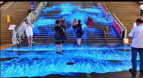 Leichtgewichtige Beleuchtung für Innen- und Außenräume mit LED-Bodenfliesen RGB