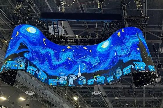 Digitale Beschilderung Miete Art gekrümmte Led-Paneele In P3.91 für Außenläden
