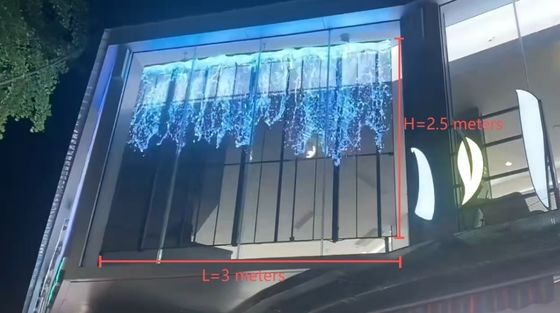 3m*2.5m Transparente Gitter-LED-Anzeige für Schaufenster