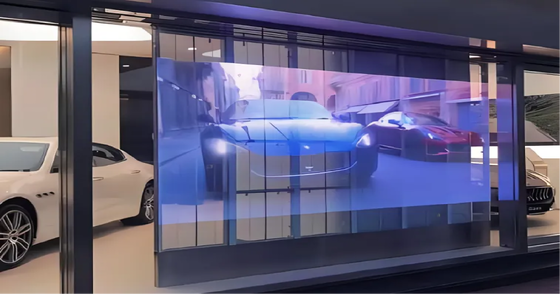 Transparenter Glas-LED-Bildschirm P3,91mm Holografische Serie Bildwiederholfrequenz 3840Hz