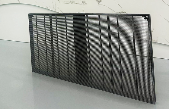 Eingebettete transparente Glas-LED-Bildschirm 3,91 mm-7,82 mm Gebäudewerbung