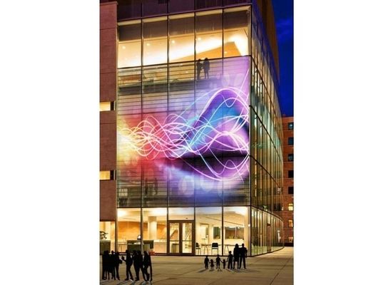 IP43 IC 2038 Led Transparent Screen Led Wand W24*H120 Punkte CE ROHS