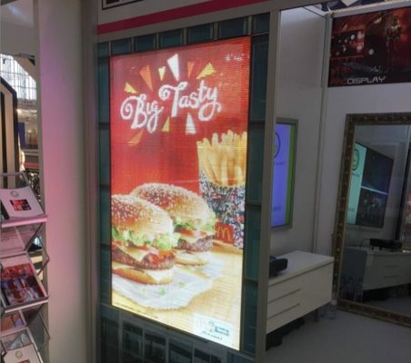 IP43 IC 2038 Led Transparent Screen Led Wand W24*H120 Punkte CE ROHS