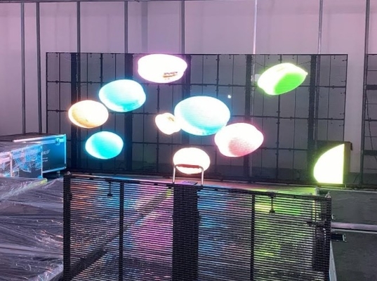 100 x 50cm transparentes des Glas-LED Pixel ODM-FCC Filmwerbungs-der Anzeigen-32873