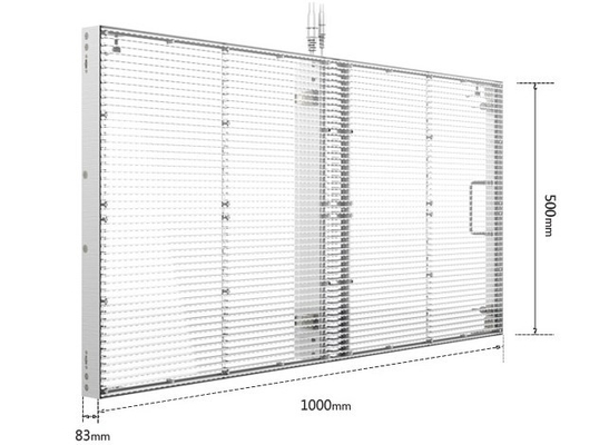 Scan ODM der Wirtschaftswerbungs-SMD1921 1/2 transparenten Glas-LED des Schirm-im Freien