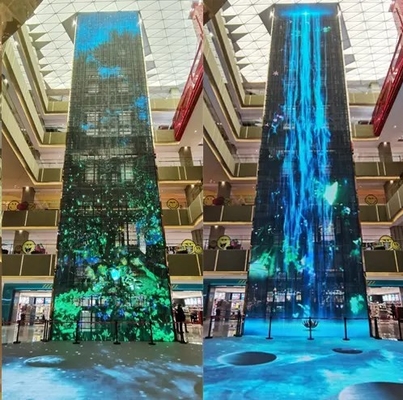 Scan ODM der Wirtschaftswerbungs-SMD1921 1/2 transparenten Glas-LED des Schirm-im Freien