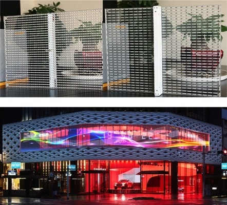 Scan ODM der Wirtschaftswerbungs-SMD1921 1/2 transparenten Glas-LED des Schirm-im Freien