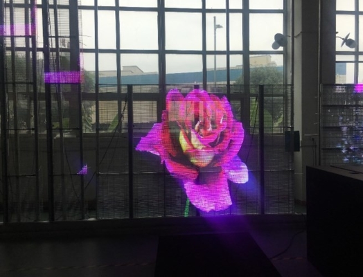 ² 3500cd/M zeigen transparente Schirme Glas-LED FCC IP43 12m für Juweliergeschäft an