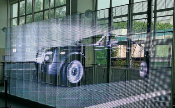 5000cd/M2 transparenter der Glas-LED Scan 11 P5.6 LED Mesh Curtain Schirm-Platten-1