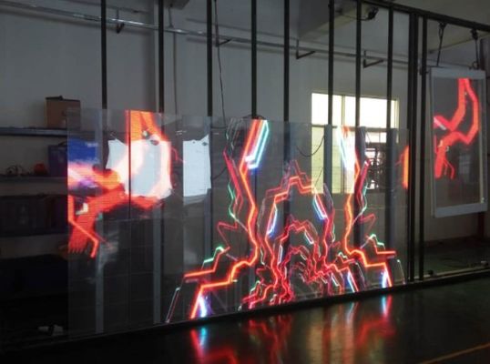 HD P3.9mm Transparenter Glas LED-Bildschirm Gitterfenster Display 4500cd/ M²