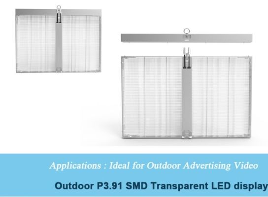 Transparenter Glas-LED-Bildschirm P3,91mm Holografische Serie Bildwiederholfrequenz 3840Hz