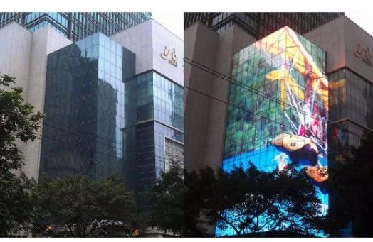 P2.5 Durchsichtige Glas-LED-Bildschirm kundenspezifische holographische LED-Serie für Einkaufszentren