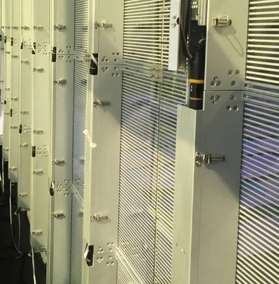 P2.8 fertigte transparenter Schirm des Glas-LED Innenim Freien für Einkaufszentrum besonders an
