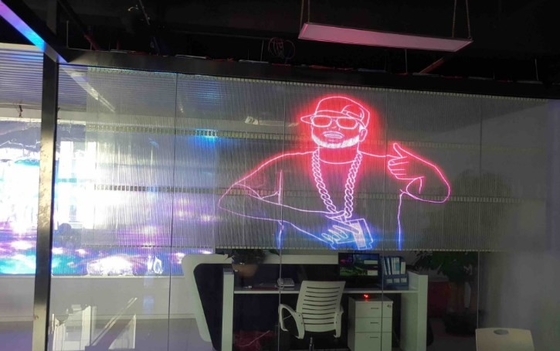 P2.8 fertigte transparenter Schirm des Glas-LED Innenim Freien für Einkaufszentrum besonders an