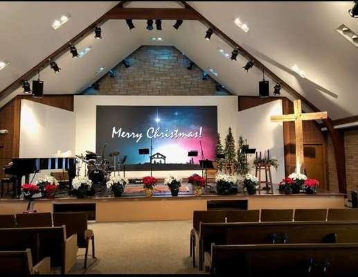 Kleines Pixel P3 farbenreiches Aluminiuminnenkabinett LED-Anzeigen-192x192mm für Kirche