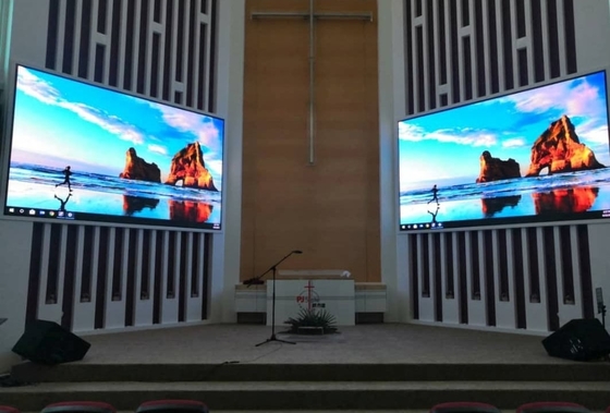Kleines Pixel P3 farbenreiches Aluminiuminnenkabinett LED-Anzeigen-192x192mm für Kirche
